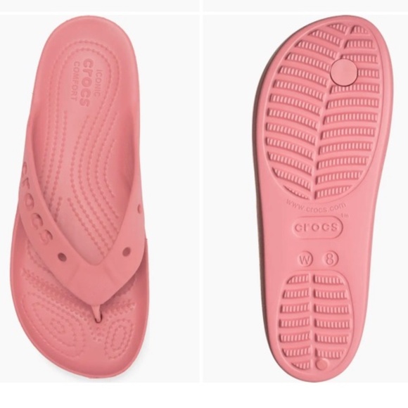 Crocs Womens' Baya Platform Flip Flop Thong Sandal Blossom-Flamingo-Pink - Sz 5 - Picture 5 of 5
